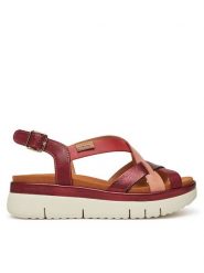Pikolinos Sandały W4N-0650C1 Czerwony. Czerwone sandały Pikolinos, bez wzorów, ze skóry, bez obcasa, na płaskiej podeszwie, bez zapięcia. Za 449.99 zł.