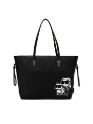 KARL LAGERFELD Torebka A2W30179 Czarny. Czarne shopper KARL LAGERFELD, bez wzorów, z materiału, bez dodatków. Za 559.99 zł.