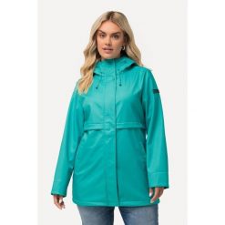 Damskie Kurtka softshell HYPRAR hydrofobowa podszewka z polaru. Niebieskie kurtki sportowe Ulla Popken, plus size, bez wzorów, z materiału, bez kaptura, trekkingowe. W wyprzedaży za 383.99 zł.