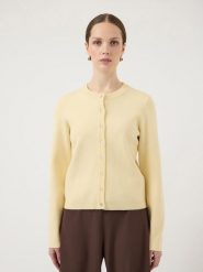 YAS Kardigan w kolorze jasnożółtym rozmiar: S. Żółte kardigany YAS, s, bez wzorów, z wiskozy. Za 166.49 zł.