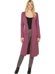 Heine Kardigan w kolorze szaroróżowym rozmiar: 38. Różowe kardigany Heine, bez wzorów, z bawełny. Za 78.99 zł.