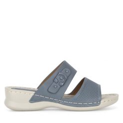 Klapki Clara Barson. Niebieskie klapki Clara Barson, bez wzorów, bez obcasa. Za 44.99 zł.