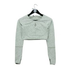 Second life - T-shirt Femme Fitness Yoga Beige - Jak nowy. Brązowe t-shirty Gymshark, bez wzorów, bez kołnierzyka, bez ramiączek. Za 101.48 zł.