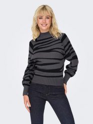 ONLY Sweter "Frida" w kolorze antracytowo-czarnym rozmiar: M. Czarne swetry Only, m, bez wzorów, z wiskozy, bez ramiączek. Za 105.63 zł.
