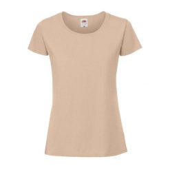 Koszulka Damska Iconic 190. Brązowe bluzki FRUIT OF THE LOOM, m, bez wzorów, sportowe, bez kołnierzyka, bez ramiączek. Za 38.99 zł.