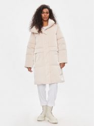 Calvin Klein Jeans Płaszcz zimowy J20J222172 Écru Oversize. Płaszcze Calvin Klein Jeans, na zimę, m, bez wzorów, z jeansu, bez kaptura. Za 1,189.00 zł.