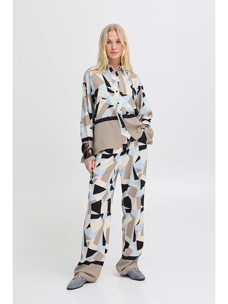 B.young Koszula w kolorze błękitno-beżowym rozmiar: 42. Brązowe koszule b.young, bez wzorów, bez kołnierzyka, bez ramiączek. Za 87.81 zł.