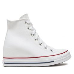 Trampki Converse. Białe trampki Converse, bez wzorów, bez zapięcia. Za 269.99 zł.