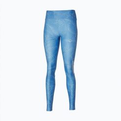 Legginsy damskie Mizuno Active. Niebieskie legginsy Mizuno, xs, bez wzorów, z elastanu, do biegania. Za 149.99 zł.
