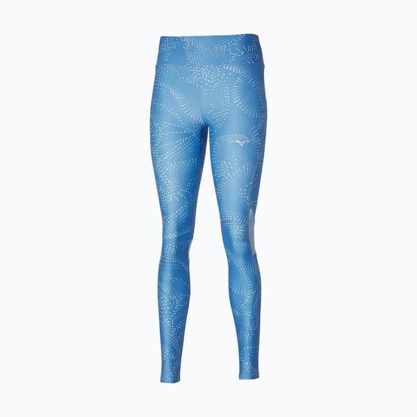 Legginsy damskie Mizuno Active. Niebieskie legginsy Mizuno, xs, bez wzorów, z elastanu, do biegania. Za 149.99 zł.