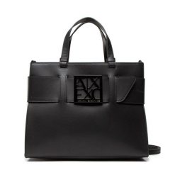Torebka Armani Exchange. Czarne torebki klasyczne Armani Exchange, bez wzorów, bez dodatków. Za 599.99 zł.