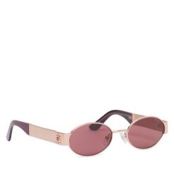Okulary przeciwsłoneczne Guess. Czerwone okulary przeciwsłoneczne Guess, z aplikacjami. Za 589.99 zł.