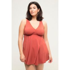 Damska Góra od tankini miękkie miseczki w kopertowym stylu. Czerwone bielizna sportowa Ulla Popken, l, bez wzorów, z elastanu. Za 195.99 zł.