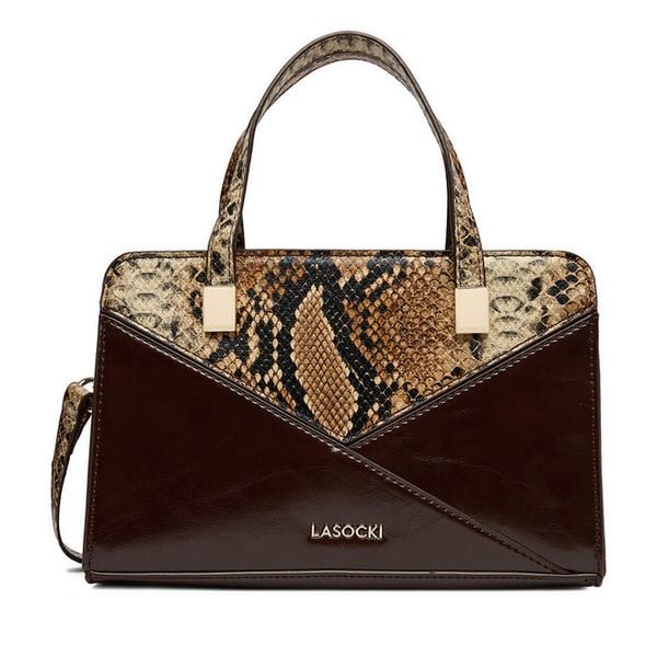 Torebka Lasocki. Brązowe torebki klasyczne Lasocki, bez wzorów, bez dodatków. Za 159.99 zł.