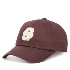 Czapka z daszkiem BOSS. Brązowe czapki Boss, bez wzorów. Za 209.99 zł.