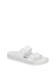 Birkenstock Klapki "Arizona" w kolorze białym rozmiar: 40. Białe klapki Birkenstock, bez wzorów, z otwartym noskiem, bez obcasa. Za 214.95 zł.