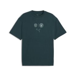 Koszulka unisex Manchester City FtblStatement Cellerator PUMA. Zielone bluzki Puma, bez wzorów, sportowe, bez kołnierzyka, bez ramiączek. Za 199.00 zł.