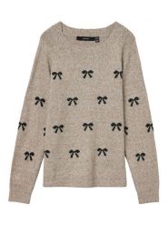 Vero Moda Sweter Doffty 10330790 Szary Regular Fit. Brązowe swetry Vero Moda, l, bez wzorów, z syntetyku, bez ramiączek. Za 139.99 zł.