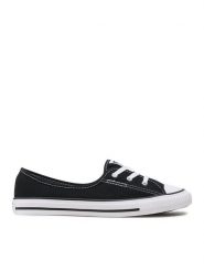 Converse Trampki Chuck Taylor All Star Bellet Lace Slip 566775C Czarny. Czarne trampki Converse, bez wzorów, z materiału, bez zapięcia. Za 189.99 zł.
