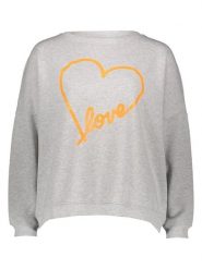 Miss goodlife Bluza "Heart Love" w kolorze szarym rozmiar: XL. Szare bluzy miss goodlife, xl, bez wzorów, z bawełny, bez kaptura. Za 173.99 zł.