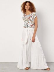 Apricot Bluzka w kolorze białym rozmiar: M. Białe bluzki Apricot, m, bez wzorów, z wiskozy, bez kołnierzyka, bez ramiączek. Za 56.99 zł.