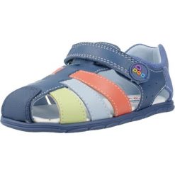 Sandały PABLOSKY 052210P Niebieski. Niebieskie sandały PABLOSKY, bez wzorów, ze skóry, bez obcasa, bez zapięcia. Za 246.99 zł.