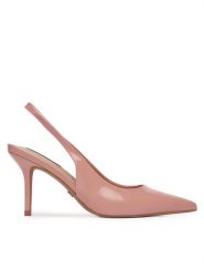 Nine West Sandały SX005-01 Różowy. Czerwone sandały Nine West, bez wzorów, ze skóry, bez obcasa, na szpilce, bez zapięcia. Za 229.99 zł.