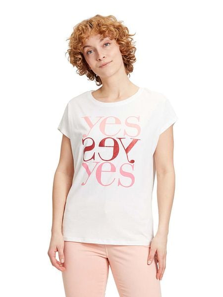 CARTOON Koszulka w kolorze białym rozmiar: 38. Białe bluzki Cartoon, bez wzorów, z bawełny, bez kołnierzyka, bez ramiączek. Za 41.59 zł.