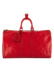 Louis Vuitton Skórzana torba podróżna w kolorze czerwonym - 46 x 28 x 21 cm rozmiar: onesize. Czerwone torby podróżne Louis Vuitton, bez wzorów, z materiału. Za 4,493.99 zł.