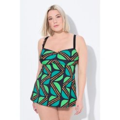 Damskie Tankini miękkie miseczki ramiączka z regulacją z recyklingu. Czarne bielizna sportowa Ulla Popken, l, bez wzorów, z elastanu. Za 294.99 zł.