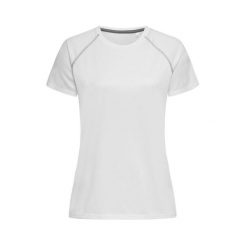 Koszulka Damska Active 140 Team Raglan. Białe bluzki STEDMAN, xl, bez wzorów, sportowe, bez kołnierzyka, bez ramiączek. Za 48.99 zł.
