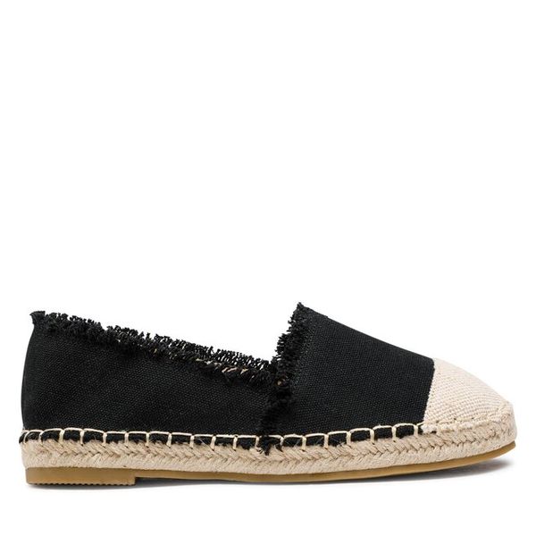 Espadryle DeeZee. Czarne espadryle DeeZee, bez wzorów, bez obcasa, bez zapięcia. Za 89.99 zł.