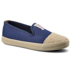 Granatowe Espadryle Cross Jeans Damskie Modne Buty. Niebieskie espadryle Cross Jeans, bez wzorów, z jeansu, bez obcasa, na obcasie, bez zapięcia. Za 69.90 zł.