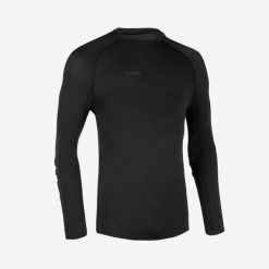 Podkoszulek piłkarski dla bramkarza Kipsta 900. Czarne bielizna sportowa KIPSTA, l, bez wzorów, z elastanu. Za 159.99 zł.