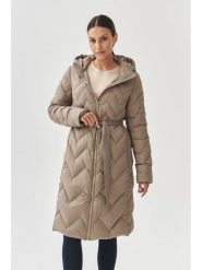 TATUUM Płaszcz pikowany "Gami" w kolorze szarobrązowym rozmiar: 36. Brązowe płaszcze Tatuum, bez wzorów, z tkaniny, bez kaptura. Za 361.13 zł.