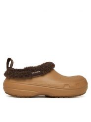 Crocs Klapki Classic Lined Shorty 211380 Brązowy. Brązowe klapki Crocs, bez wzorów, z tworzywa sztucznego, bez obcasa. Za 309.99 zł.