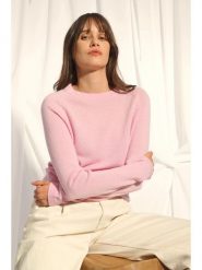 Just Cashmere Kaszmirowy sweter "Jane" w kolorze jasnoróżowym rozmiar: S. Różowe swetry Just Cashmere, s, bez wzorów, z kaszmiru, bez ramiączek. Za 334.60 zł.