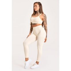 Legginsy fitness damskie Gym Glamour push up 2.0. Brązowe legginsy GYM GLAMOUR, s, bez wzorów. Za 169.99 zł.
