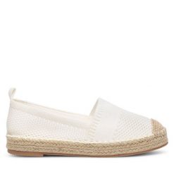 Espadryle Jenny Fairy. Białe espadryle Jenny Fairy, bez wzorów, bez obcasa, bez zapięcia. Za 47.99 zł.