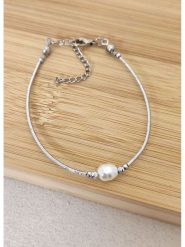 La Asena Posrebrzana bransoletka rozmiar: onesize. Szare bransoletki La Asena, z perłą, posrebrzane. Za 66.31 zł.