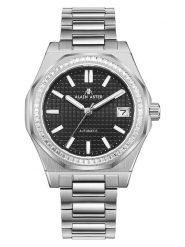 ALAIN ASTER Zegarek kwarcowy w kolorze srebrno-czarnym rozmiar: onesize. Szare, analogowe zegarki ALAIN ASTER, ze stali. Za 1,130.99 zł.