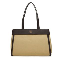 Torebka Calvin Klein. Brązowe torebki klasyczne Calvin Klein, bez wzorów, bez dodatków. Za 649.99 zł.