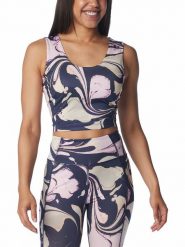 Columbia Top sportowy "Boundless Trek™" w kolorze antracytowo-beżowym rozmiar: L. Brązowe koszulki sportowe Columbia, bez wzorów, z materiału, bez ramiączek, outdoorowe. Za 66.00 zł.