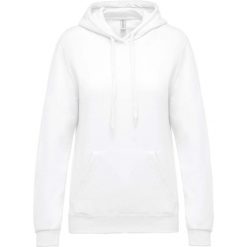 Bluza damska z kapturem Kariban. Białe bluzy sportowe KARIBAN, xl, bez wzorów, z bawełny, z kapturem. Za 144.00 zł.