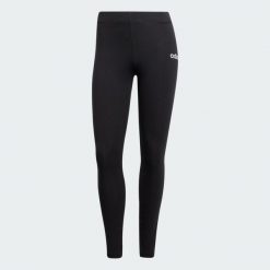 Legginsy Essentials Linear Cotton. Białe legginsy Adidas, uniwersalny, bez wzorów, z bawełny. Za 119.00 zł.
