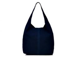 Shopperka granatowa skórzana N88. Szare shopper bez wzorów, z materiału, na ramię, zamszowe, bez dodatków. Za 153.99 zł.