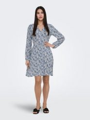 ONLY Sukienka w kolorze niebiesko-białym rozmiar: L. Białe sukienki Only, l, bez wzorów, z wiskozy, bez kołnierzyka, bez ramiączek, mini. Za 86.99 zł.