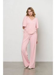 &Co Woman Spodnie "Millie" w kolorze jasnoróżowym rozmiar: XL. Różowe spodnie materiałowe &Co Woman, xl, bez wzorów, z materiału, z podwyższonym stanem. Za 228.92 zł.
