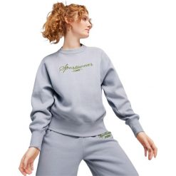 Bluza Puma Classics Relaxed Crew, Kobiety. Szare bluzy sportowe Puma, bez wzorów, z bawełny, bez kaptura. Za 290.00 zł.