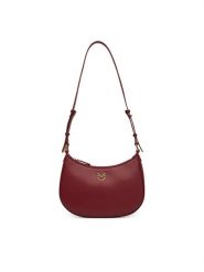 PINKO Torebka Half Moon Mini Fl 102790 A0F1 Bordowy. Czerwone torebki klasyczne Pinko, bez wzorów, ze skóry, bez dodatków. Za 839.99 zł.